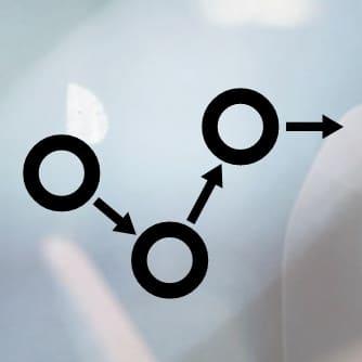 Prozess Icon vor abgesoftetem Hintergrund